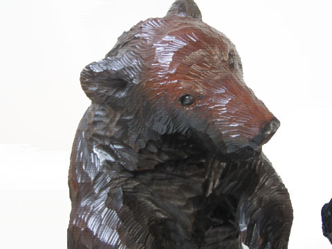 熊親子三頭 上山作 [トミヤ郷土民芸]