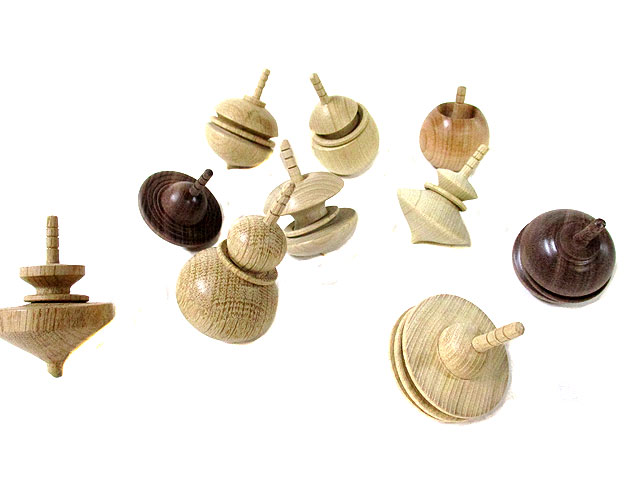 木のコマ大アソート10個セット [トミヤ郷土民芸]