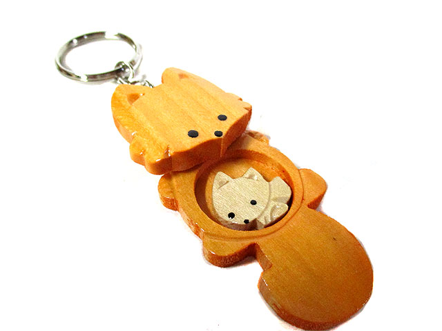 キタキツネ親子KH新オレンジ [トミヤ郷土民芸]