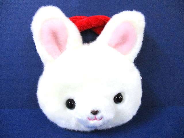 旭山フェイスポーチ（顔のポーチ）うさぎ [トミヤ郷土民芸]