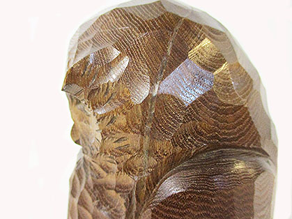 槐 蝦夷シマフクロウ想い5号 - 木彫りのふくろう [トミヤ郷土民芸]