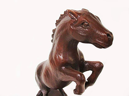 木彫り馬 優駿躍動 [トミヤ郷土民芸]