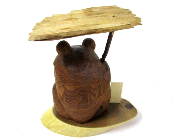 エンジュ蕗持ち蛙福かえる [トミヤ郷土民芸]